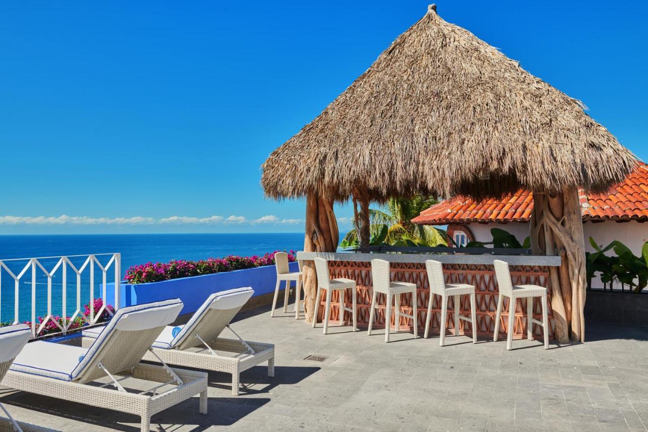 Hotel Luxury Patio Azul (Adults Only) ปูแอร์โตบาญาร์ตา ภายนอก รูปภาพ Rooftop bar at the Hotel El Ganchán